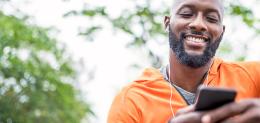 man holding mobile phone