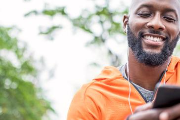 man holding mobile phone