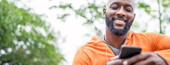 man holding mobile phone