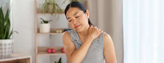 woman stretching neck