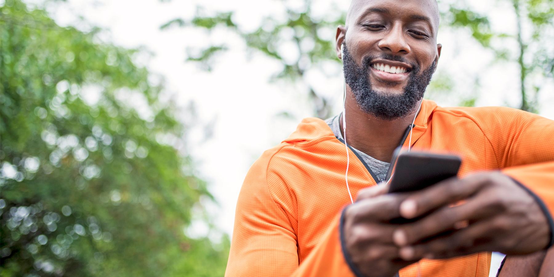 image of man on mobile phone